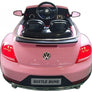 Volkswagen New Beetle Rose Voiture enfant électrique 12 volts monooplace