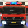 Camion de pompier enfant 12 volts monoplace avec accessoires