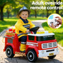 Camion de pompier enfant 12 volts monoplace petit modele