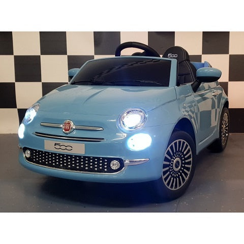 Fiat 500 12 volts voiture enfant électrique bleu