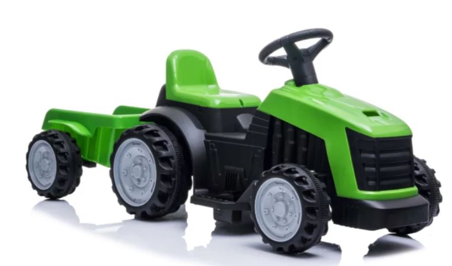 Tracteur avec remorque vert Farmer one 6 volts