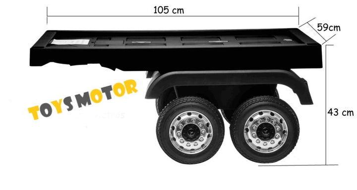 Remorque - Trailer double essieu pour camion Actros ou autre engin